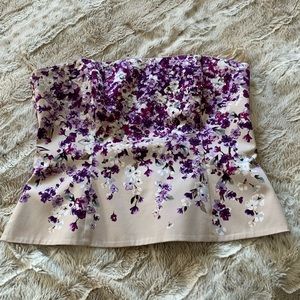 Fun Purple Floral Bustier